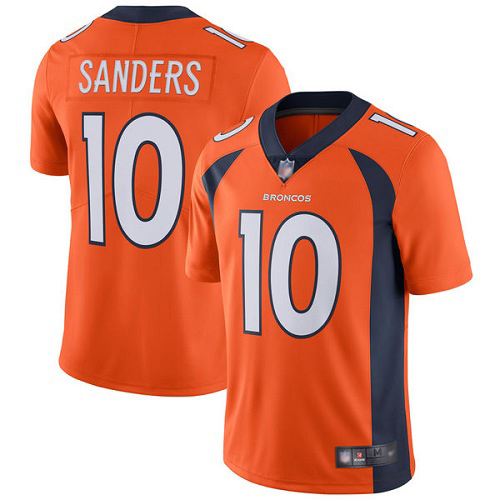 Men Denver Broncos #10 Emmanuel Sanders Orange Team Color Vapor Untouchable Limited Player Football NFL Jersey